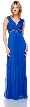 Cap Sleeve Long Formal Dress with Beaded Waist