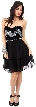Strapless Ruffled Skirt Sequined Bust Short Prom Dress 