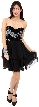 Strapless Ruffled Skirt Sequined Bust Short Prom Dress  — in alternative image