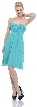 Halter neck A-line Medium Length Party dress — in Jade Green