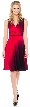 V-neck Short Sleeveless dress with Braid at waist