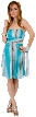 Multi Colored Short dress with Shirred Bust — in alternative picture