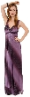 Long Formal Ombre Dress with Metallic Animal Foiling  — in Plum
