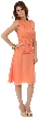 Two Tone Knee Length Bridesmaid Party Dress with 