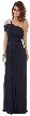 One Shoulder Long Formal Dress with Bejeweled Strap