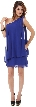 Roman Inspired One Shoulder Draped Cocktail Party Dress  — in an alternative picture