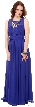 Semi Sheer Top Chiffon Long Formal Bridesmaid Dress — in alternative picture