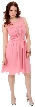 Semi Sheer Top Chiffon Short Party Bridesmaid Dress — in Dusty Pink