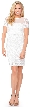 Short Sleeves Form Fitting Short Formal Party Dress in Lace