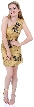 One-Shoulder Sequined Formal Dress — in Black color