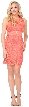 Floral Lace Cutout Short Bridesmaid Party Dress