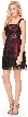 Rosette Pattern Short Formal Party Dress in Mesh