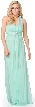 Halter Neck Empire Waist Long Formal Bridesmaid Dress