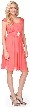 Scoop Neck Broad Shirred Short Bridesmaid Party Dress
