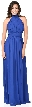 Halter Neck Long Bridesmaid Dress with Neck Tie Closure