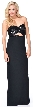 Strapless Sequins Bust with Cutout Long Formal Prom Dress
