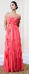 Pleated Bust Spaghetti Straps Long Formal Bridesmaid Dress