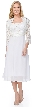 Lace Top Chiffon Skirt Formal MOB Dress with Bolero