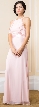 Halter Neck Ruffled Bodice Long Bridesmaid Dress