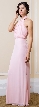 Halter Neck with Pearl Accent Long Formal Bridesmaid Dress — in an alternative picture