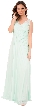 V-Neck Bejeweled Shoulders Ruched Formal Bridesmaid Dress — in an alternative picture