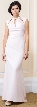 Bejeweled Keyhole Neck & Back Long Formal Evening Dress