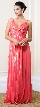 Metallic Print Long Formal Maxi Dress with Twisted Straps