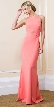 Halter Neck Criss Cross Back Long Formal Evening Dress