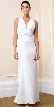 Deep V-Neck Lace Back Long Formal Bridesmaid Dress