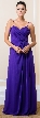 Wrap Style Ruched Long Formal Evening Bridesmaid Dress