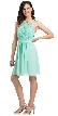 Sleeveless Sequins Lace Top A-line Bridesmaid Party Dress