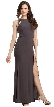 High Neck Beaded Cutout Shoulder Formal Evening Gown