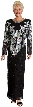 Multi Floral Handbeaded Formal Evening Dress