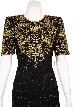 Short Sequin Floral Bodice Cocktail Dress — in close-up
