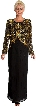 Long Sequined Floral Formal Dress