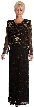Floral Beaded Long Formal Dress