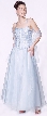 A-Line Spaghetti and Lace Formal Prom Dress — in Baby Blue color