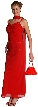 Shimmery Floral Patterned Long Formal Dress