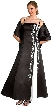 Black & White Formal Prom Dress with Glitter Work