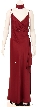 Spaghetti Full Length Dress with Bust Overlay