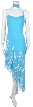 Spaghetti Strap Asymmetric Dress with Floral Design