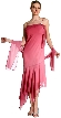 Asymmetric Diamond Brooch Formal Dress