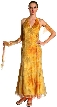 Double-Layered Halter Neck Printed Formal Dress