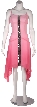 Asymmetrical Shimmering Party Dress — in Baby Pink