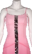Asymmetrical Shimmering Party Dress — in Baby Pink closeup