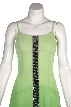 Asymmetrical Shimmering Party Dress — in Green