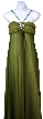 Ruched Ombre Grecian Style Formal Bridesmaid Dress — in Olive Green color