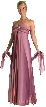 Ruched Ombre Grecian Style Formal Bridesmaid Dress — in Wine color