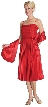 Electric Pleated Short Prom Dress — in Red color