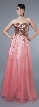 Strapless Sequin Bust Long Mesh Prom Dress 